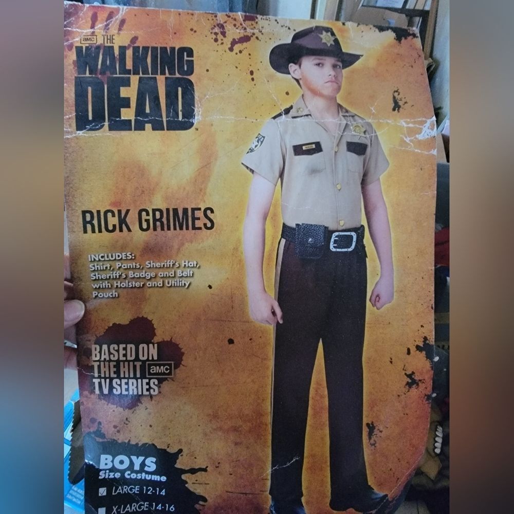 Rick Grimes Kids Costume - Beige and Black